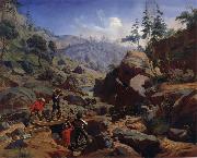 Charles Christian Nahl and august wenderoth Miners in the Sierras USA oil painting artist